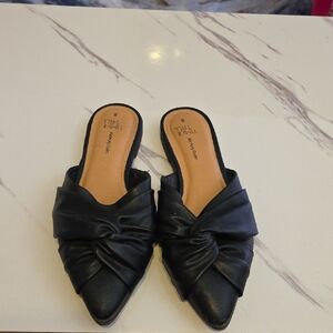 Time and Tru Black Knotted Mules